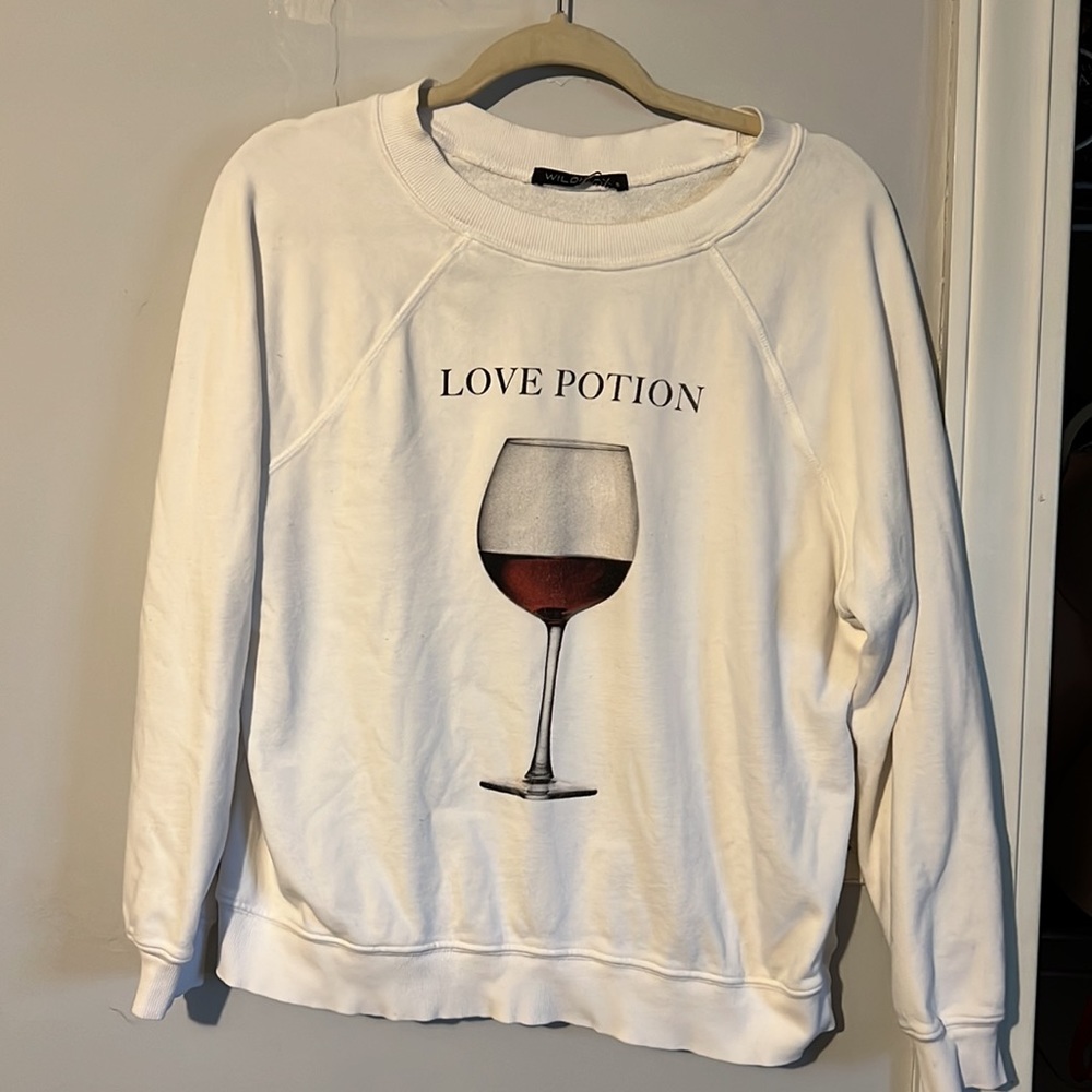 Wildfox Couture Love Potion Wine Sommers Sweater SMALL - Picture 3 of 11